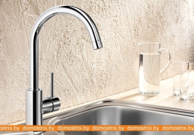 Смеситель Blanco Mida Silgranit (хром) фотография