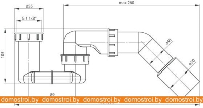 Сифон с переливом Deante NHC 620K фотография