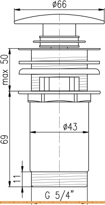 Донный клапан Slezak RAV MD0484SM фотография