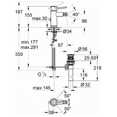 Смеситель для биде Grohe BauClassic 32864000 фотография