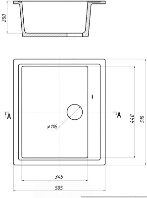 Кухонная мойка Gerhans A11 (черный) фотография