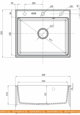 Кухонная мойка Deante Andante ZQN A103 (алебастровый) фотография