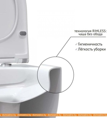 Унитаз Bocchi V-Tondo Rimless (белый) 1417-001-0129+A0336-001 фотография