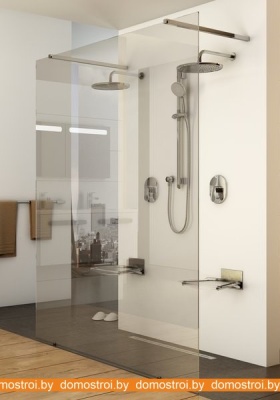 Душевая стенка Ravak Walk-In Free 120 (серебристый/прозрачное) фотография
