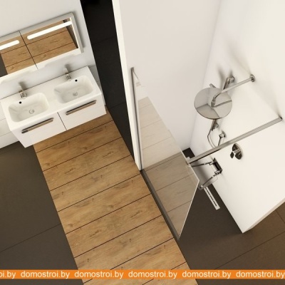 Душевой уголок Ravak Walk-In Wall 90 (черный/прозрачное) фотография