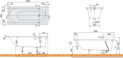 Ванны Villeroy & Boch Oberon 170x70 UBQ177OBE2V-01 фотография