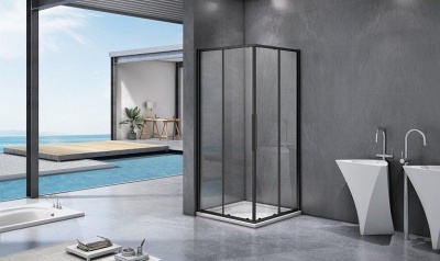 Душевой уголок GoodDoor IDEA CR-90-C-B 90x90 стекла прозрачные (без поддона) фотография