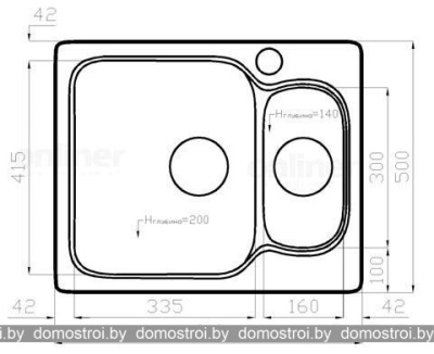 Кухонная мойка Polygran F-09 (бежевый) фотография