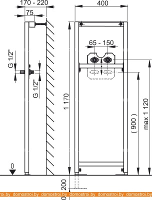 Система инсталляции Alcaplast A104B/1200 фотография
