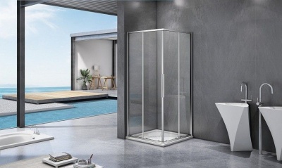 Душевой уголок GoodDoor IDEA CR-90-C-CH 90x90 стекла прозрачные (без поддона) фотография