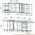 Кухня Интерлиния Мила Пластик 1.2x2.2 (слива глянец/ваниль глянец/травертин) фотография Кухня Интерлиния Мила Пластик 1.2x2.2 (слива глянец/ваниль глянец/травертин) фотография