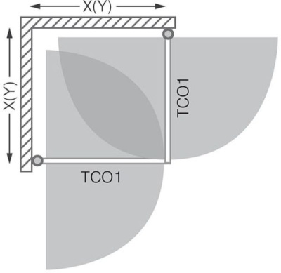 Душевой уголок Roltechnik Tower Line 1/2 часть TCO1 100x201 фотография