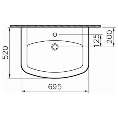 Умывальник Vitra Serenada 69 см 4218B003-0001 фотография
