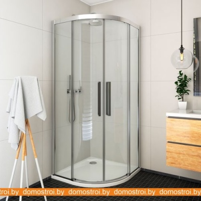Душевой уголок Roth Exclusive Line ECR2N/90 R55 90x90 (черный/прозрачное) фотография