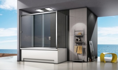Боковая часть шторки на ванну GoodDoor SCREEN SP-75-C-CH 75x140 фотография