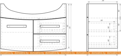 Тумба под умывальник Dreja Alfa New 75 99.0307 (белый) фотография