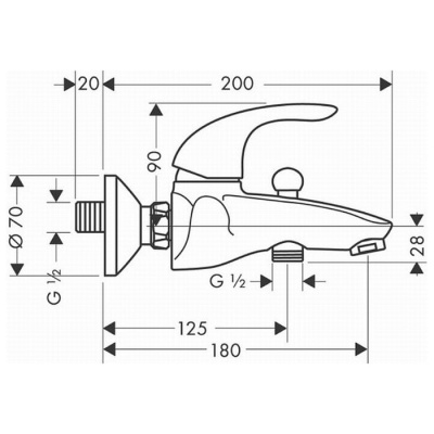 Смеситель Hansgrohe Focus E 31740000 фотография