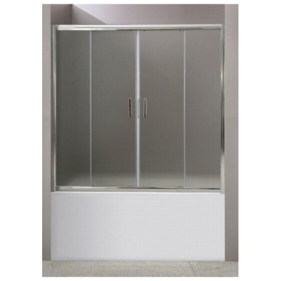 Шторка для ванной BelBagno UNO-VF-2-150/145-P-Cr стекло шиншилла 150x145 фотография