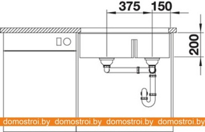 Кухонная мойка Blanco Subline 430/270-U (алюметаллик) 523153 фотография