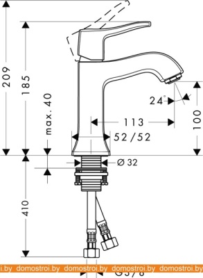 Смеситель Hansgrohe Metris Classic 31077000 фотография