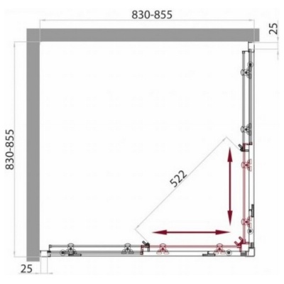 Душевой уголок BelBagno SELA-A-2-85-C-Cr прозрачное стекло 85x85 фотография
