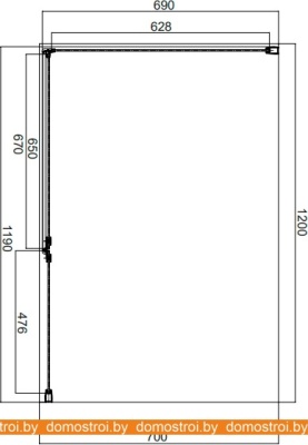 Душевой уголок Omnires Manhattan ADC12X-A+ADR70X фотография