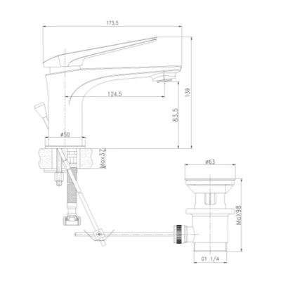 Смеситель для умывальника Lemark Allegro LM5906CW фотография