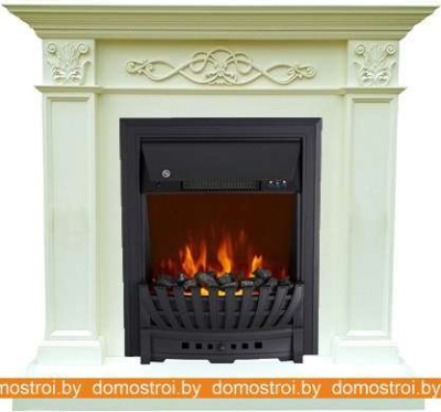 Комплект камина Smolcom Verona STD-ASP с Royal Flame Aspen Black (белый дуб) фотография