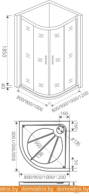 Душевой уголок Good Door Infinity R 100x100 (матовое/хром) фотография