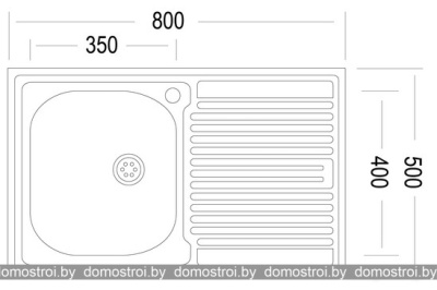 Кухонная мойка Ukinox STM 800.500-T5K фотография