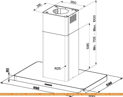 Вытяжка Faber T-Light Isola EV8P X A100 фотография