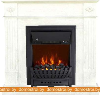 Комплект камина Smolcom Brighton STD-ASP с Royal Flame Aspen Black (белый дуб) фотография