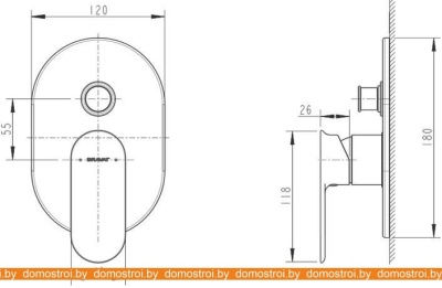 Смеситель Bravat Gina PB865104CP-2-ENG фотография
