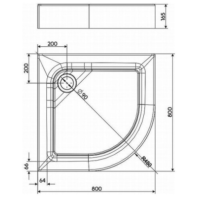 Акриловый поддон Kolo New Eco 80x80x16.5 квадратный фотография