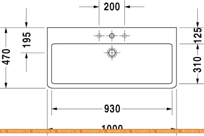 Умывальник Duravit Vero 100x47 (0454100000) фотография