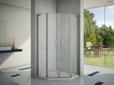 Душевой уголок GoodDoor PANDORA PNT-ТD-90-C-CH 90x90 стекла прозрачные (без поддона) фотография