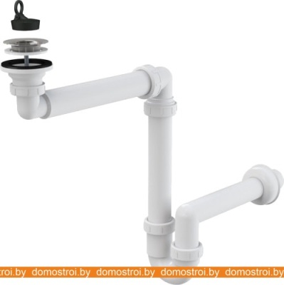 Сифон с переливом Alcaplast A413 фотография