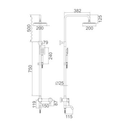 Душевая система Ledeme L72401 фотография