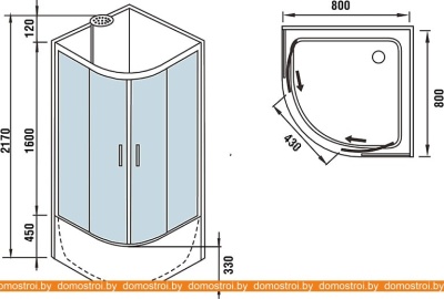 Душевая кабина WeltWasser WW500 Halle 801 фотография