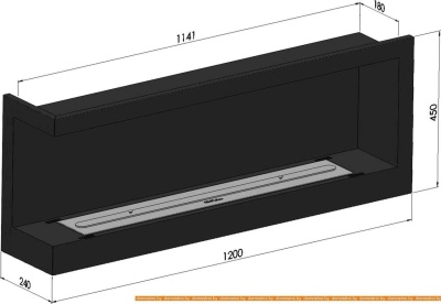 Биокамин SimpleFire Corner 1200 L фотография