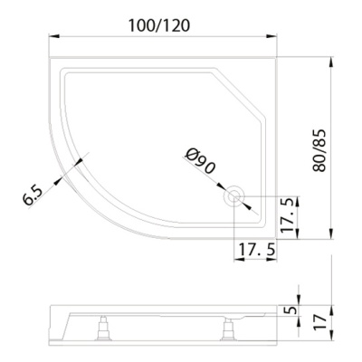 Акриловый поддон New Trendy New Maxima П 120x85x17 B-0285 фотография
