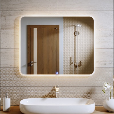 Зеркало c LED подсветкой Континент Demure LED 120x70 фотография