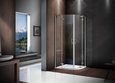 Душевой уголок GoodDoor SATURN R-90-C-CH 90x90 стекла прозрачные (без поддона) фотография