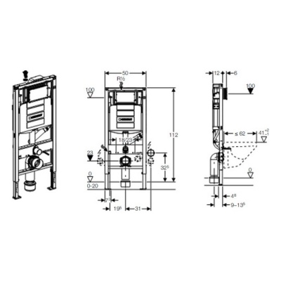 Инсталляция для подвесного унитаза Geberit Duofix 111.370.00.5 фотография