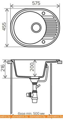 Кухонная мойка Tolero R-122 (темно-бежевый) фотография