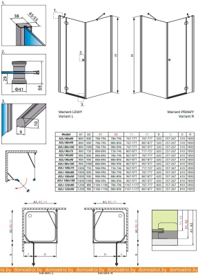 Душевой уголок Radaway Torrenta KDJ 80 Rx80 фотография