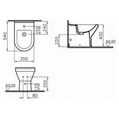 Напольное биде Vitra S50 5325B003-0288 фотография