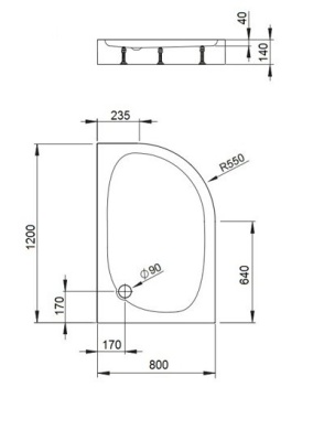 Душевой уголок Bravat Drop BS1280.1200AR/Type D-1R 120x80 с поддоном фотография