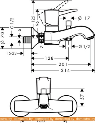 Смеситель Hansgrohe Metropol Classic 31340090 (хром/золото) фотография