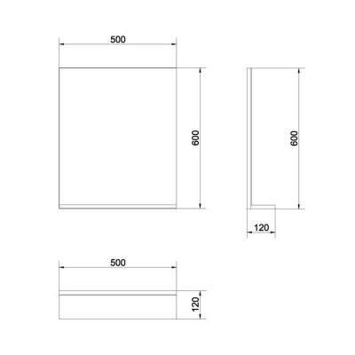 Зеркало Cersanit Easy с полкой капучино фотография